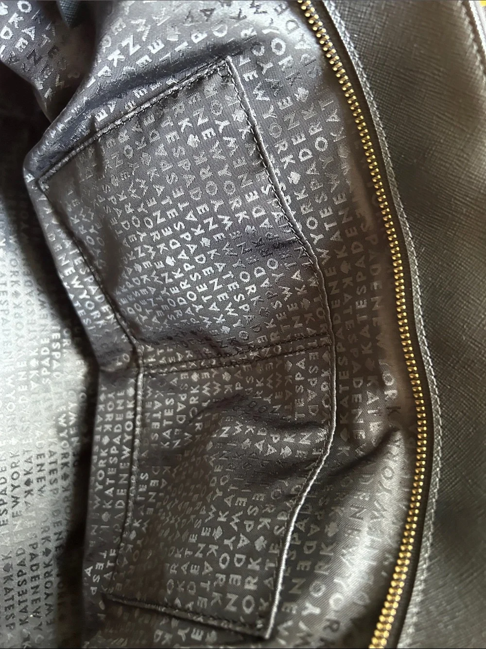 kate spade Black and White Bow Print Tote